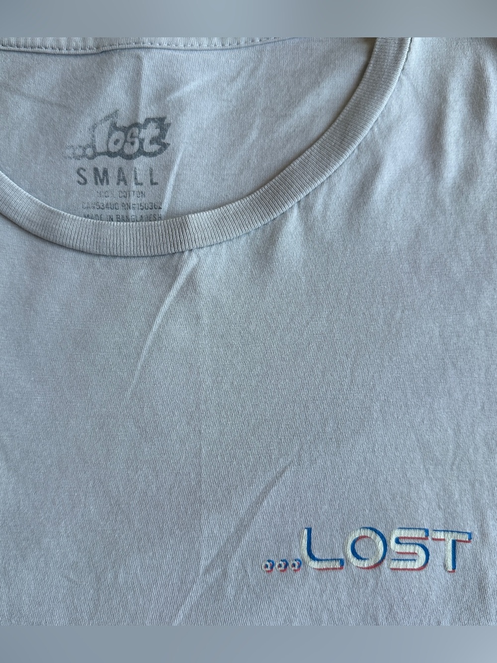Lost Light Grey Graphic Tee with Alien Graphic and Logo